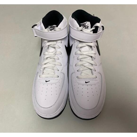 Nike Air Force 1 Mid '07 LV8 White Black DV0806-101 Size 13 - Picture 2 of 4